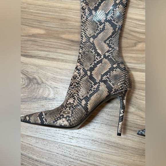 STELLA MCCARTNEY - 100mm Stella Iconic Python Print Boots Size 39 - Picture 6 of 16